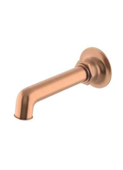 Waterworks Henry Wall Mounted Tub Spout in Antique Copper