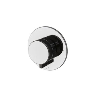 Waterworks Decibel Three Way Diverter Valve Trim for Thermostatic with Modern Dot and Metal Knob in Nickel