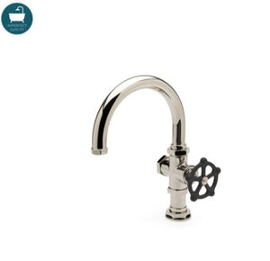 Waterworks Regulator Gooseneck One Hole Bar Faucet in Nickel