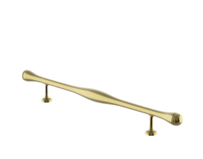 Waterworks Cushing 18" Scoured Pull in Unlacquered Brass