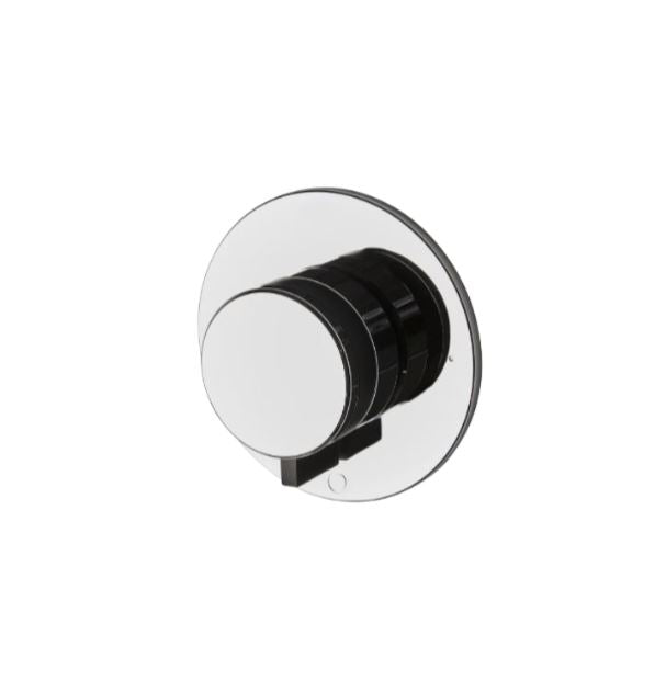 Waterworks Decibel Two Way Diverter Valve Trim for Thermostatic with Modern Dot and Metal Knob in Chrome