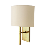 Waterworks Spence Wall Mounted Single Arm Sconce in Antique Brass