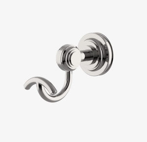 Waterworks Aero Single Robe Hook in Nickel