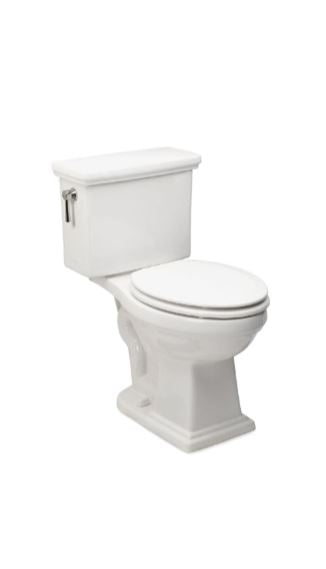 Waterworks Universal Elongated Molded Wood Watercloset Seat Only with Chrome Hinge in Bright White