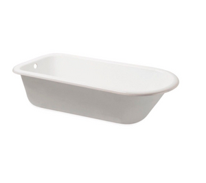 Waterworks Saxby 70" x 30" x 19" Drop In Oval Cast Iron Bathtub without Feet in Primed