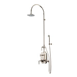 Waterworks Dash Exposed Thermostatic Shower System with 8" Shower Head, Handshower, and Diverter in Matte Nickel