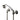 Waterworks Etoile Handshower On Hook with White Porcelain Handle in Matte Nickel