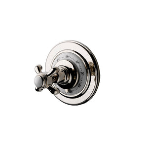 Waterworks Etoile Thermostatic Control Valve with Metal Cross Handle in Chrome