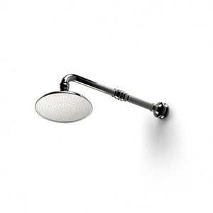 Waterworks Etoile Wall Mounted 8" Shower Rose, Arm and Flange in Matte Nickel