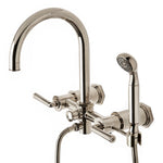 Waterworks Henry Exposed Wall Mounted Tub Filler with Handshower in Chrome