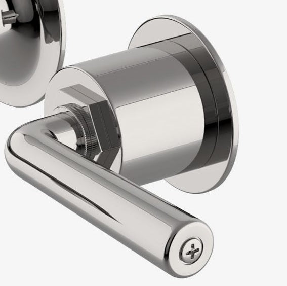 Waterworks Henry Articulated Pot Filler with Custom Lever Handle in Matte Nickel