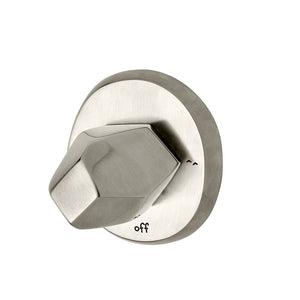Waterworks Isla Two Way Diverter Valve Trim for Thermostatic System in Burnished Brass