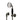 Waterworks Julia Handshower On Hook Black Porcelain Handle in Nickel