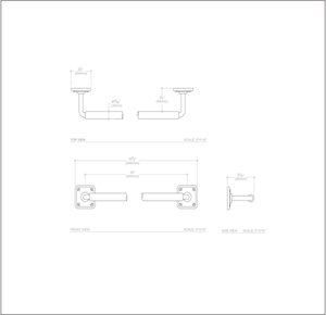 Waterworks Ludlow 24" Single Towel Bar in Nickel