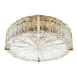 Waterworks Marlon Ceiling Flush Mount with Glass Shade in Brass