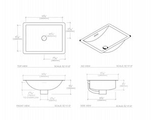 Waterworks Normandy Rectangular Bathroom Sink in Dark Brass