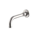Waterworks Regulator Shower Arm and Flange in Unlacquered Brass