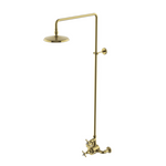 Waterworks Easton Classic Exposed Thermostatic System with 8" Shower Rose in Burnished Brass