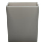 Waterworks Resin Small Rectangular Waste Can in Soft Gray