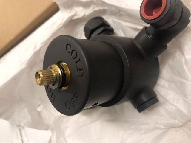 Waterworks Roadster Exposed Thermostatic System without Handshower in Matte Brown