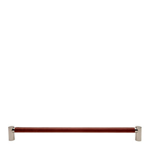 Waterworks Sonoma 24" Chestnut Leather Pull in Unlacquered Brass
