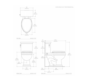 Waterworks Otis Two Piece High Efficiency Elongated Watercloset in Bright White with Slow Close Plastic Seat and Matte Nickel Flush Lever