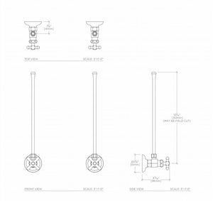 Waterworks Universal Angle Faucet Supply Kit in Architectural Bronze