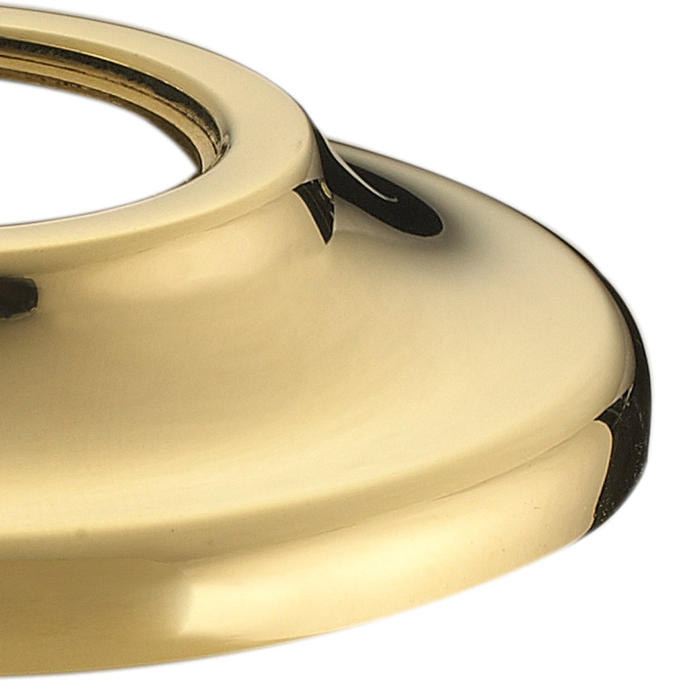 Waterworks Regulator Ceiling Mounted Shower Arm and Flange in Unlacquered Brass