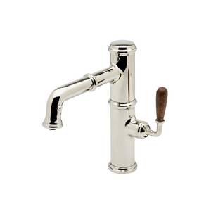 Waterworks Canteen One Hole Integrated Pull Spray Kitchen Faucet with Oak Lever Handle in Chrome