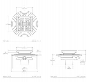 Waterworks Universal Shower Drain Cover Only in Brass