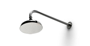 Waterworks Easton Classic 6" Shower Rose, Arm, and Flange in Nickel