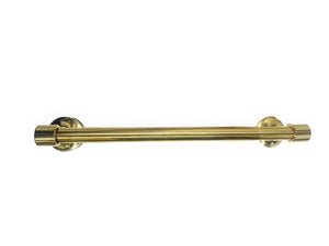 Waterworks Easton 12" Dual Sided Glass Shower Towel Bar in Unlacquered Brass For Sale Online
