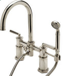 Waterworks Henry Exposed Deck Mounted Tub Filler with Handshower in Carbon