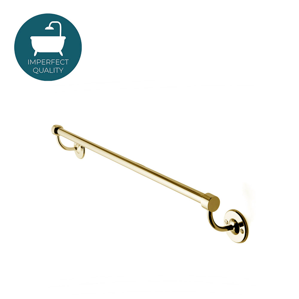 Waterworks Highgate 24" Single Metal Towel Bar in Brass