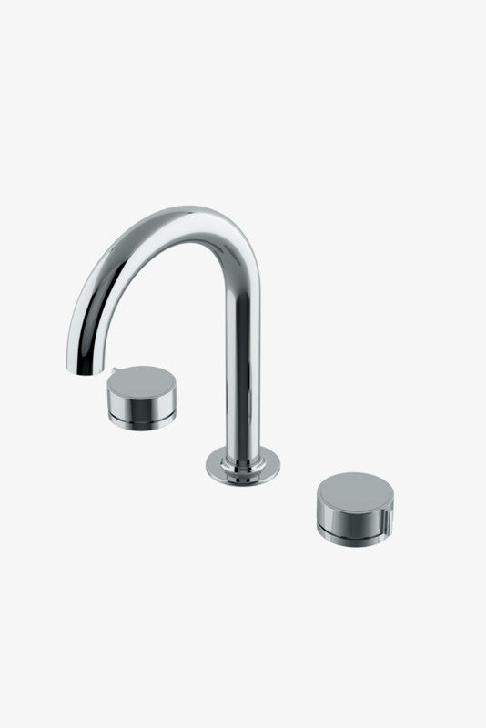 Waterworks Bond Solo Series Gooseneck Lavatory Faucet with Knob Handles in Chrome