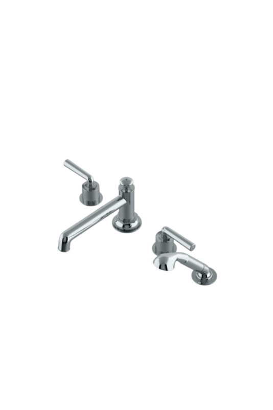 Waterworks Henry Low Profile Concealed Tub Filler with Handshower in Chrome