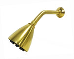 Waterworks 3 1/2" Shower Head, Arm and Flange in Brushed Gold