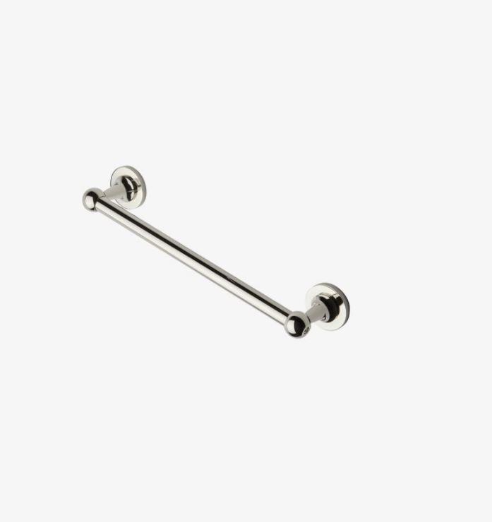 Waterworks Dash 18" Single Metal Towel Bar in Antique Brass