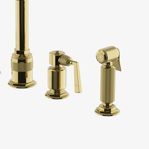 Waterworks RW Atlas High Profile Kitchen Faucet with Spray in Brass