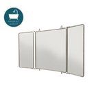 Waterworks Daphne Metal Rectangular Wall Mounted Trifold Mirror 42 3/8" x 26 3/4"x 1" in Nickel