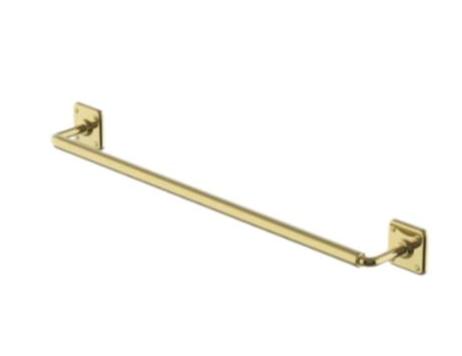 Waterworks Ludlow 24" Single Metal Towel Bar in Brass