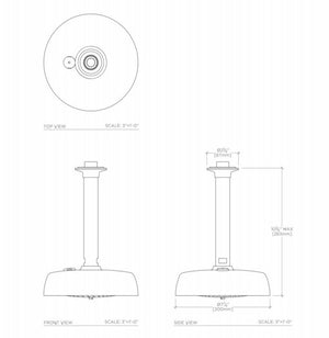 Waterworks .25 Ceiling Mounted Shower in Brass