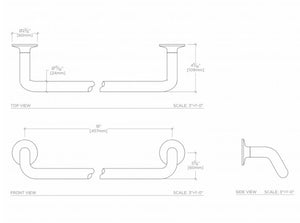 Waterworks .25 18" Towel Bar in Antique Brass