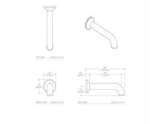 Waterworks Roadster Wall Mounted Tub Spout in Nickel