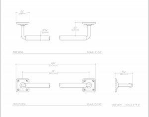 Waterworks Ludlow 18" Single Metal Towel Bar in Nickel