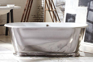 Waterworks Voltaire 67" x 31" x 24" Freestanding Oval Cast Iron Bathtub in Primed